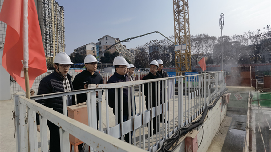 圖二：集團(tuán)黨委委員、副總經(jīng)理倪丹督導(dǎo)嘉來建工安全工作